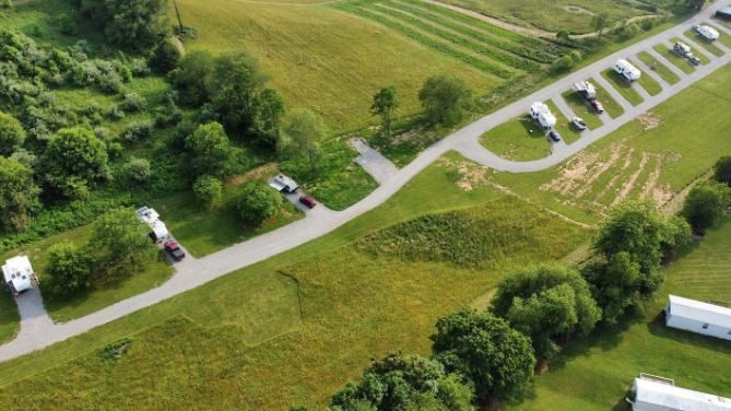 Doe Valley Campground from the air.